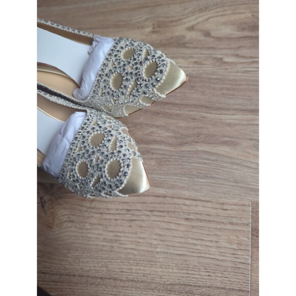 Badgley Mischka Rouge Crystal Embellished Heels Womens 6.5 - Picture 14 of 16